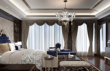 Kronleuchter für Schlafzimmer im Schlossstil EL6758+303N Kronleuchter für Schlafzimmer im Schlossstil EL6758+303N