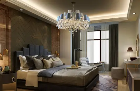 Luxuriöser Kristallkronleuchter für das Schlafzimmer im Glamour-Stil LW125182140 Luxuriöser Kristallkronleuchter für das Schlafzimmer im Glamour-Stil LW125182140