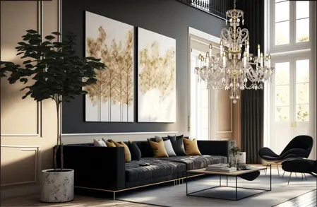 Kronleuchter für Wohnzimmer EL13812+601PB Kronleuchter für Wohnzimmer EL13812+601PB